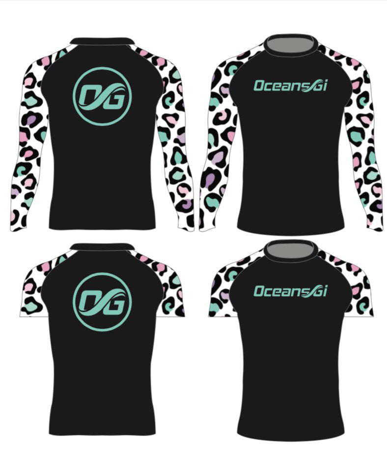 Pastel Leopard Rash Guard - Youth and Adult – OceansGi