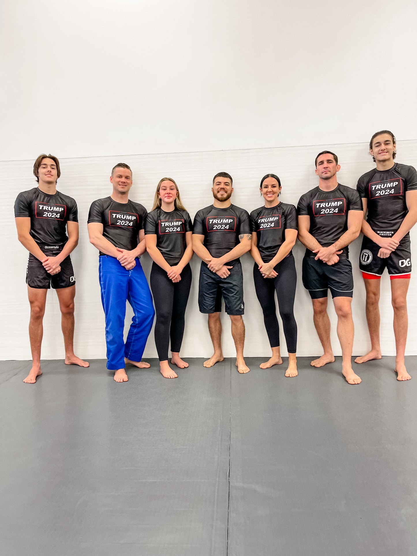 Under hooks TRUMP over hooks 2024 training rash guard.